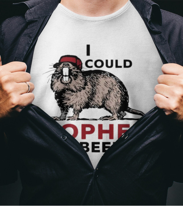 I Could Gopher A Beer Beanie-Wearing Creature T-Shirt