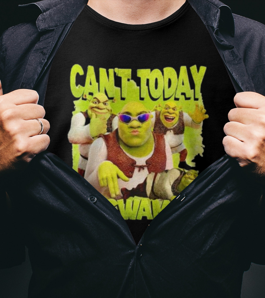 Can't Today I'm Swamped Shrek Meme Sunglasses Dance Moves T-Shirt