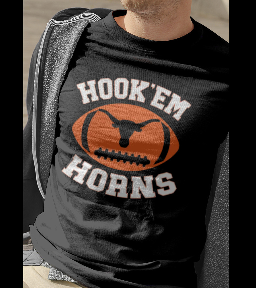 Hook’em Horns Texas Longhorns Football Team Orange T-Shirt