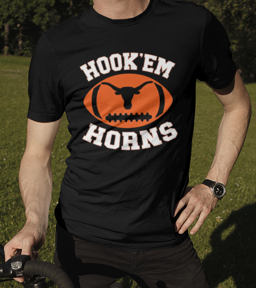 Hook’em Horns Texas Longhorns Football Team Orange T-Shirt