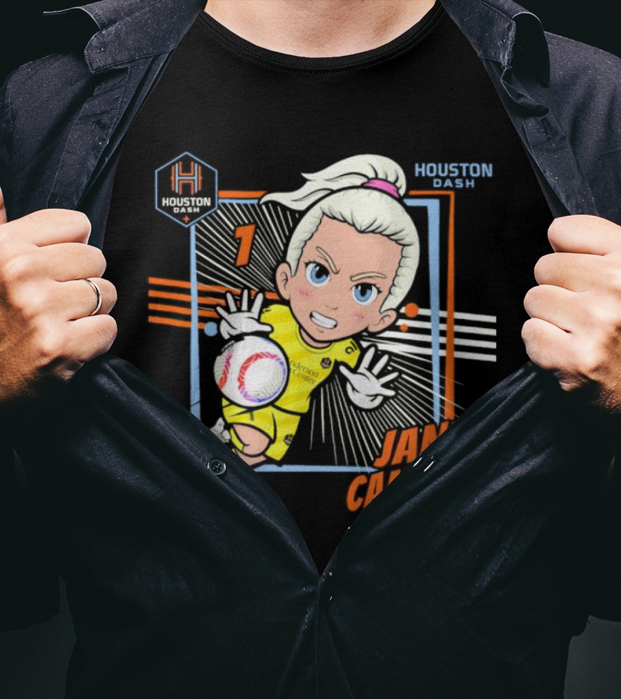 Houston Dash Jane Campbell Chibi Soccer Art 1 T-Shirt