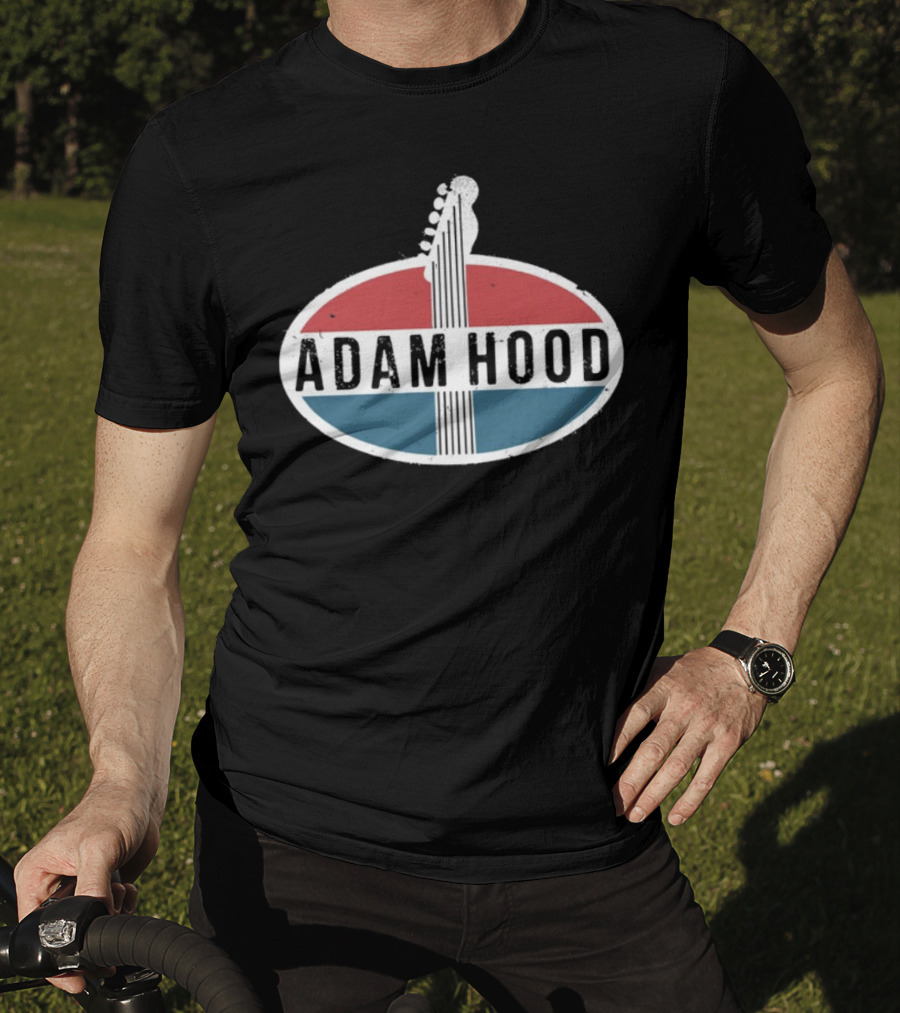 Adam Hood Vintage Guitar Headstock Oval Sign T-Shirt