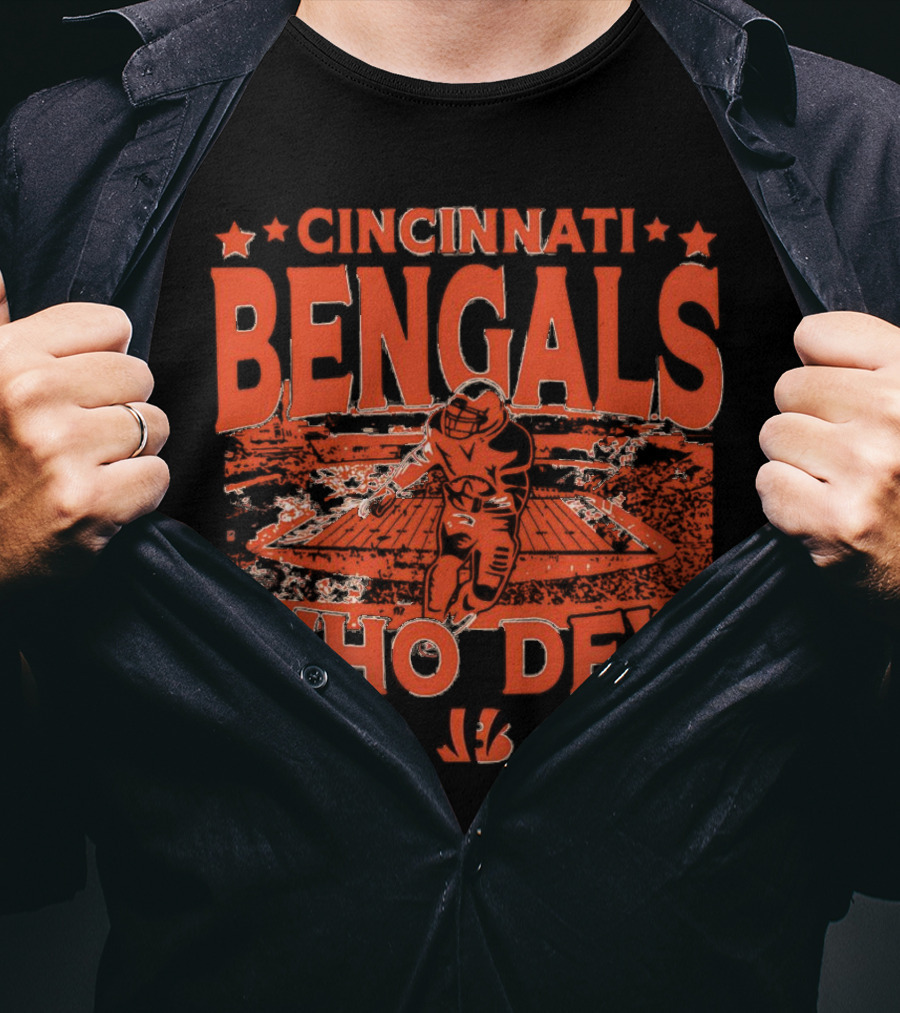 Cincinnati Bengals Who Dey Gameday Football Fan Gear T-Shirt