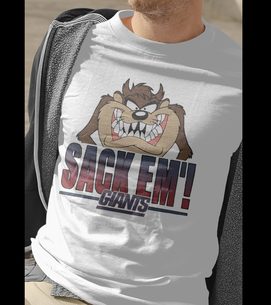Sack Em Taz Looney Tunes Giants T-Shirt