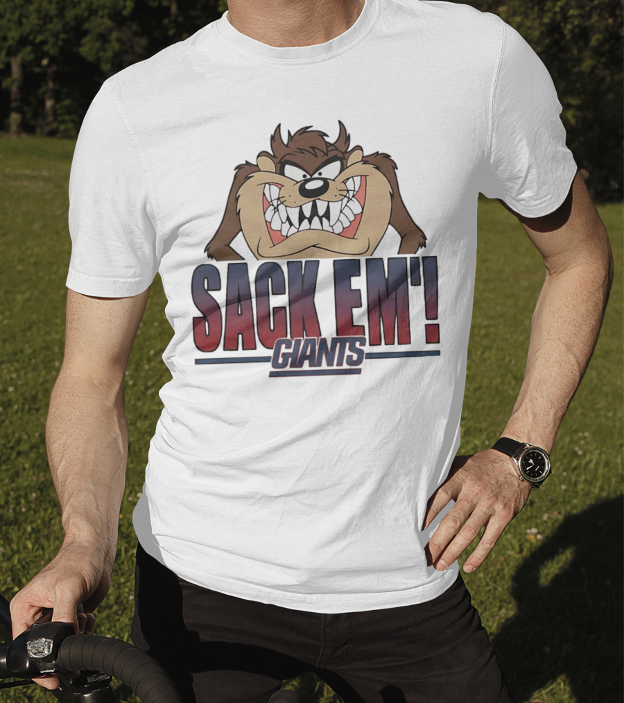 Sack Em Taz Looney Tunes Giants T-Shirt