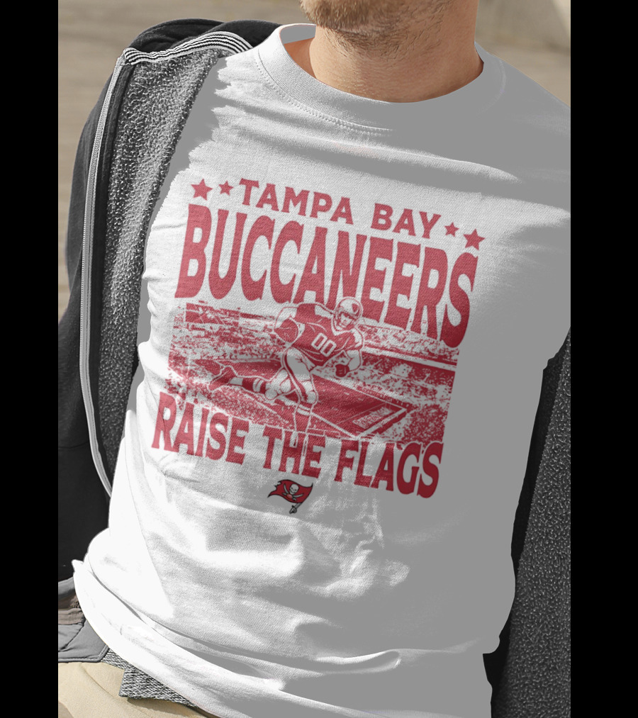 Tampa Bay Buccaneers Raise The Flags Gameday Football Stadium Red T-Shirt