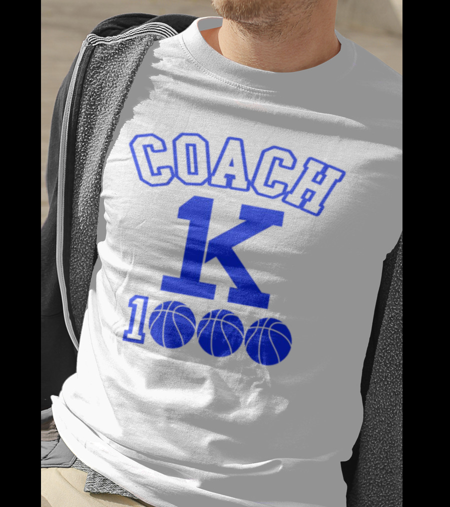 Coach K 1000 Wins Basketball Achievement T-Shirt