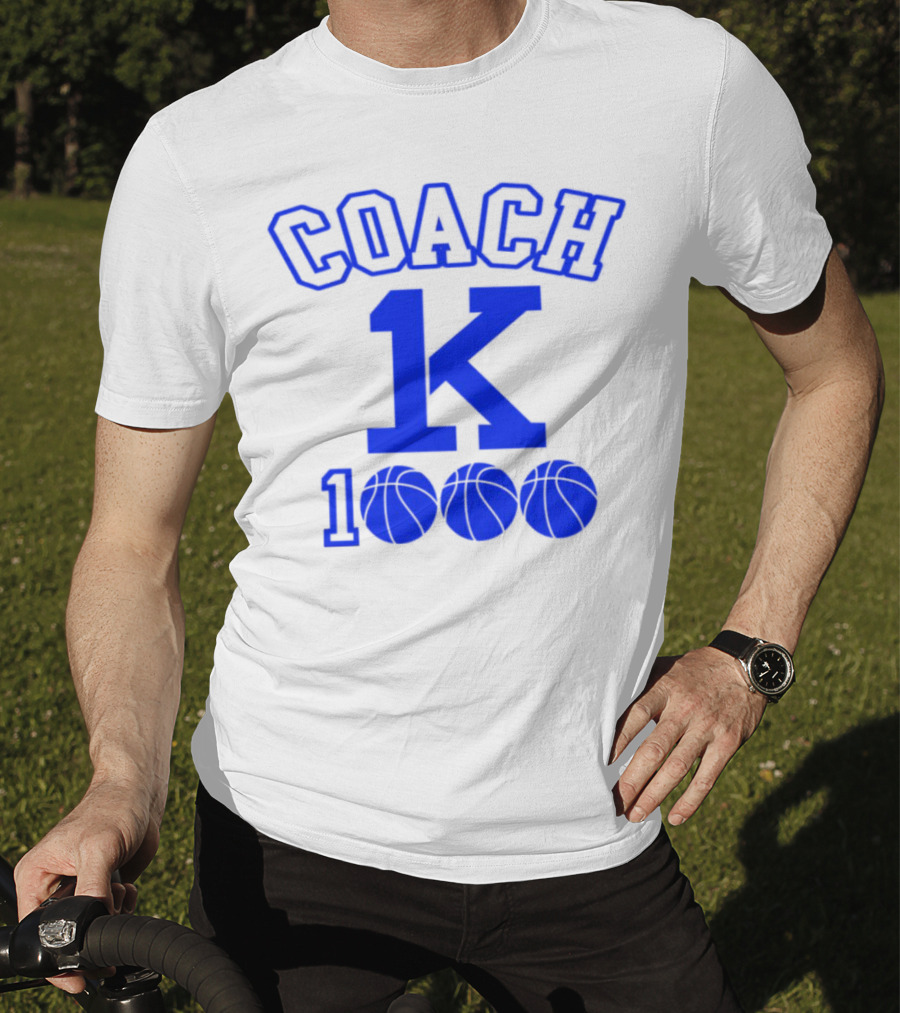 Coach K 1000 Wins Basketball Achievement T-Shirt