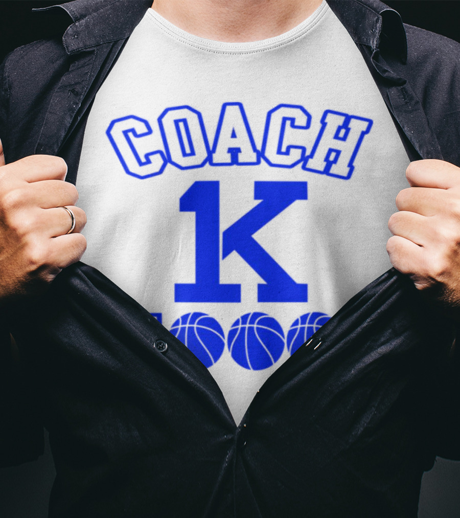 Coach K 1000 Wins Basketball Achievement T-Shirt
