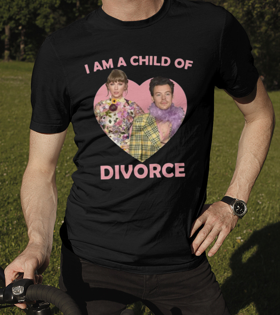 I Am A Child Of Divorce Heart With Floral And Plaid Outfits T-Shirt