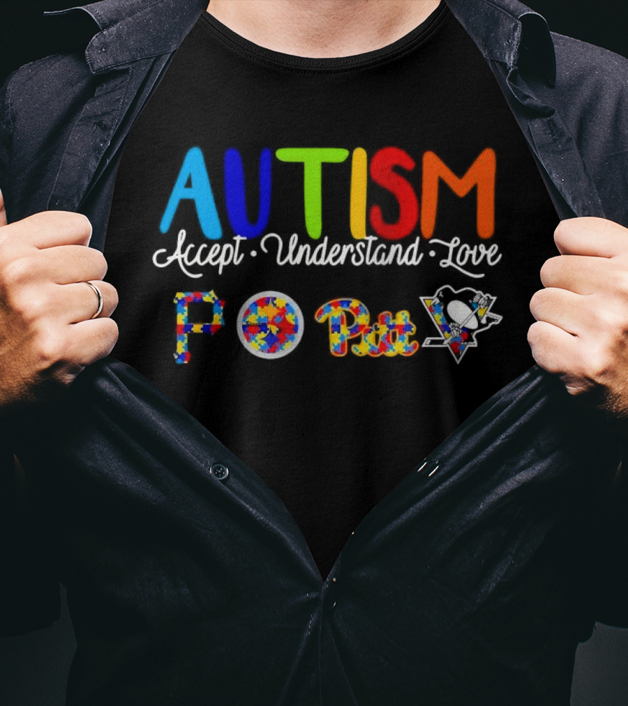 AUTISM Accept Understand Love Pittsburgh PO Pirates Sports T-Shirt