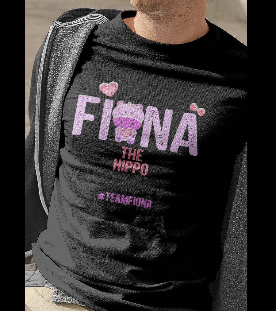 Fiona The Hippo Heart Pink #TeamFiona T-Shirt