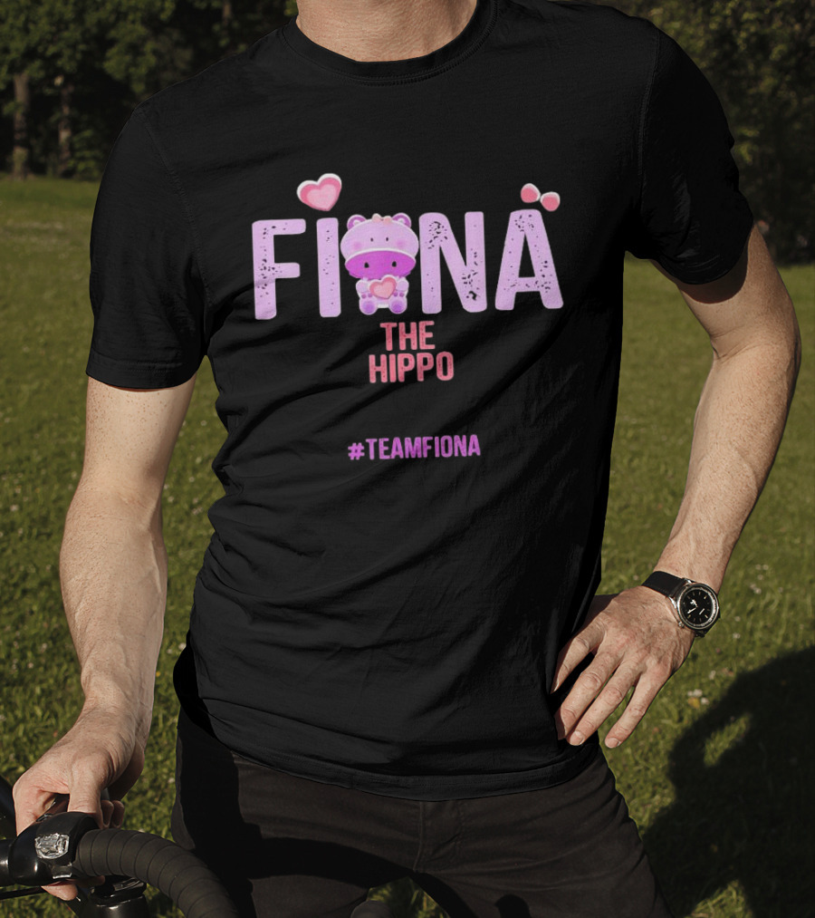 Fiona The Hippo Heart Pink #TeamFiona T-Shirt