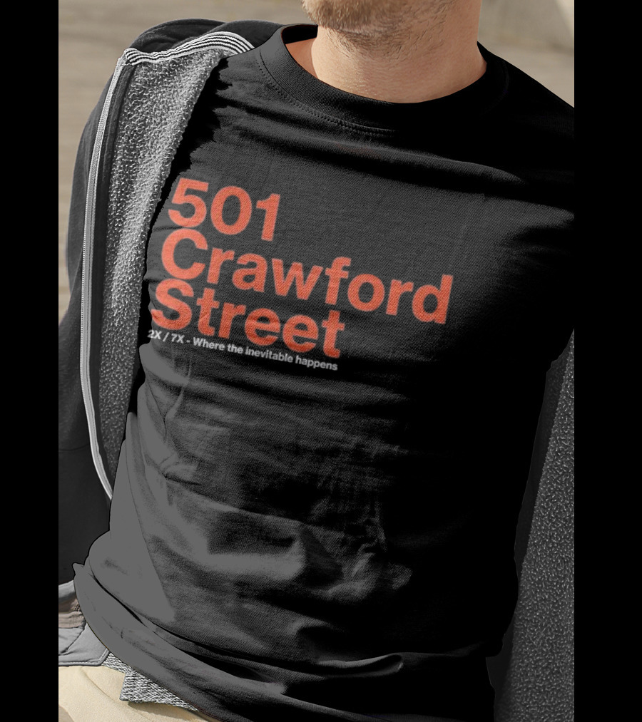 501 Crawford Street 2X 7X Where The Inevitable Happens T-Shirt