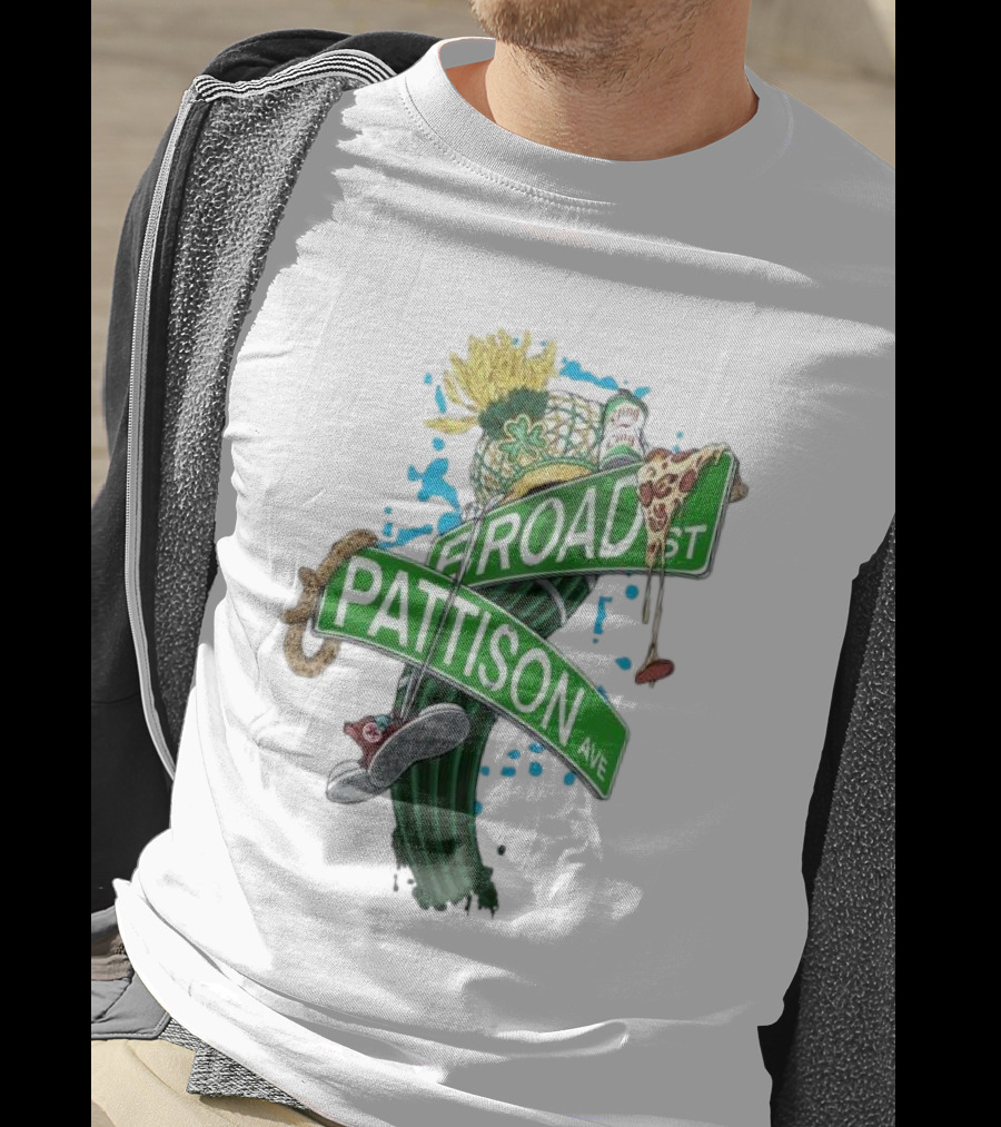 Broad And Pattison Ave Philly Sports With Icons Of Philadelphia Sports And Culture T-Shirt