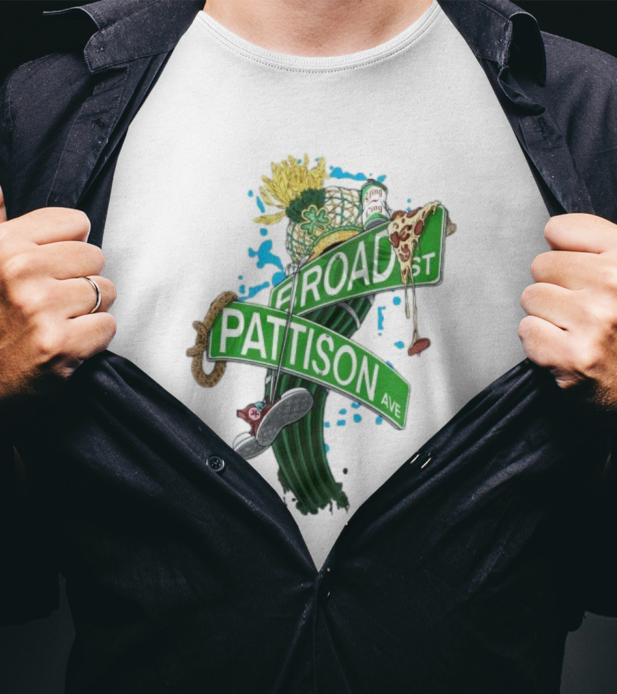 Broad And Pattison Ave Philly Sports With Icons Of Philadelphia Sports And Culture T-Shirt