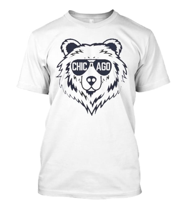 Chicago Bears Football Bear Face CHICAGO Sunglasses T-Shirt