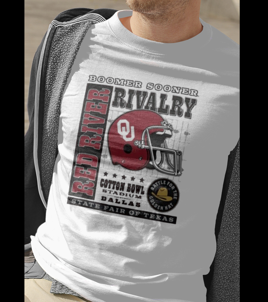 Boomer Sooner Red River Rivalry Cotton Bowl State Fair Of Texas Battle For The Golden Hat T-Shirt
