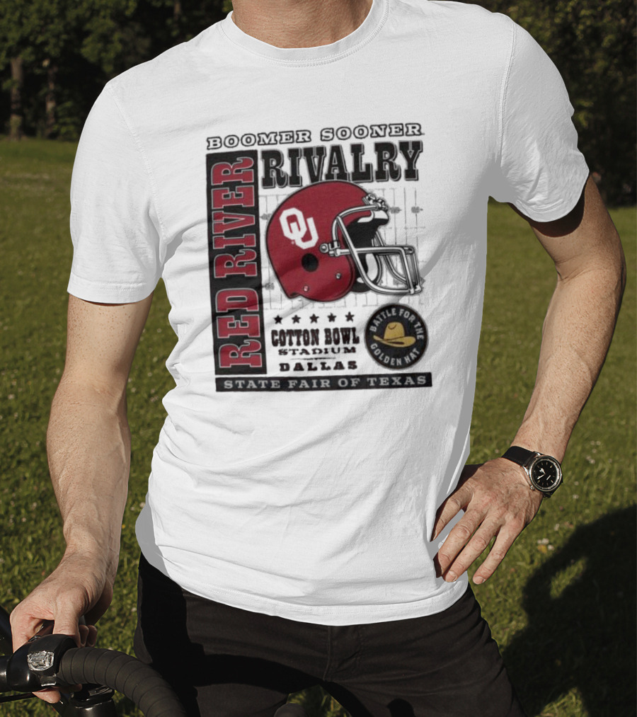Boomer Sooner Red River Rivalry Cotton Bowl State Fair Of Texas Battle For The Golden Hat T-Shirt
