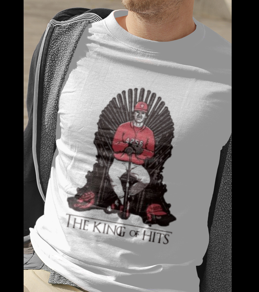 Pete Rose 4256 The King Of Hits Game Of Thrones Chair MLB Baseball T-Shirt
