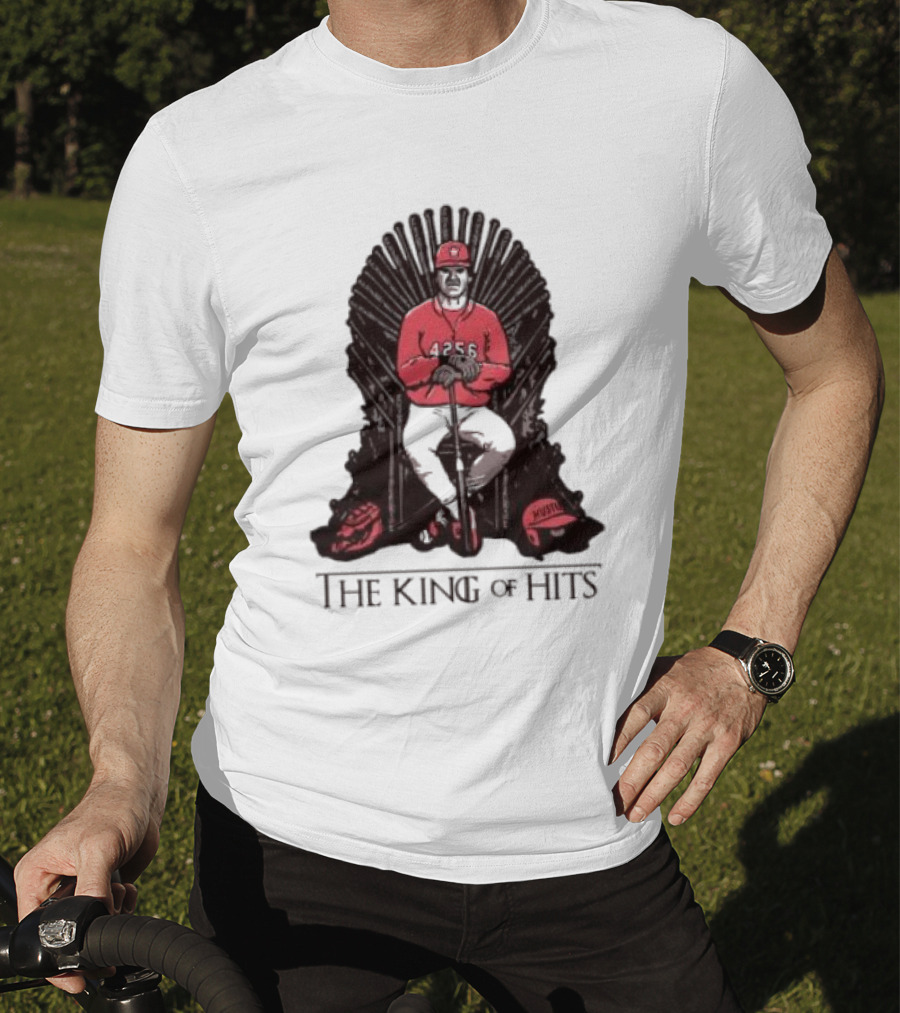 Pete Rose 4256 The King Of Hits Game Of Thrones Chair MLB Baseball T-Shirt