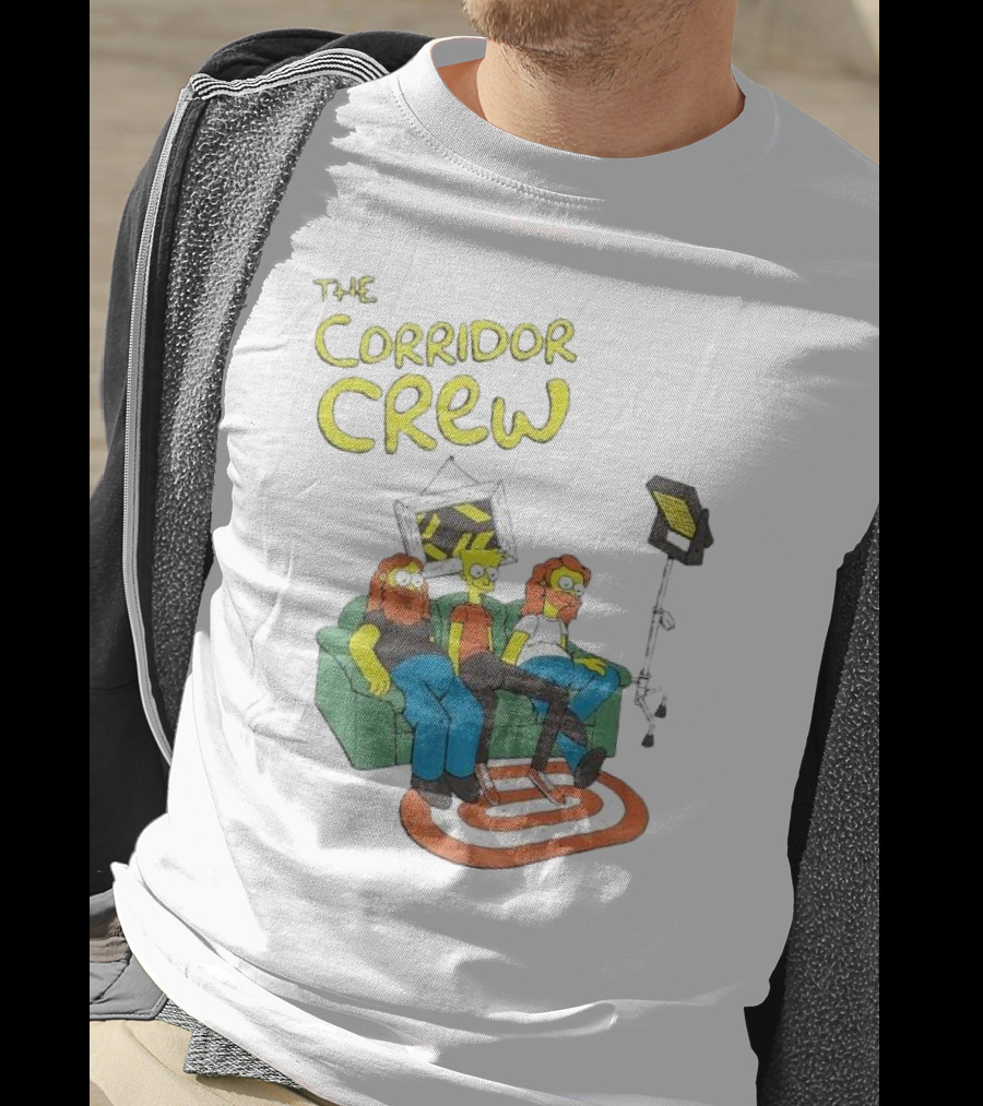 The Corridor Crew Couch Animation Characters With Lighting Equipment T-Shirt