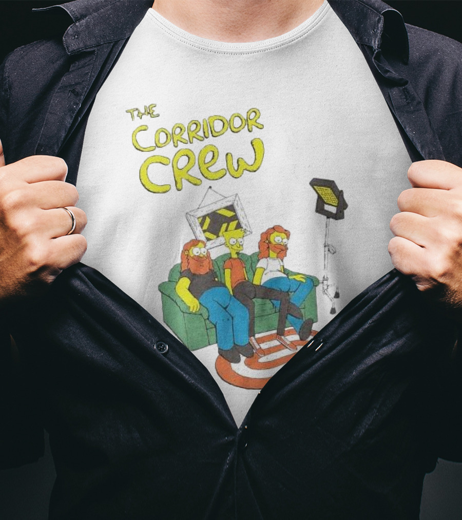 The Corridor Crew Couch Animation Characters With Lighting Equipment T-Shirt