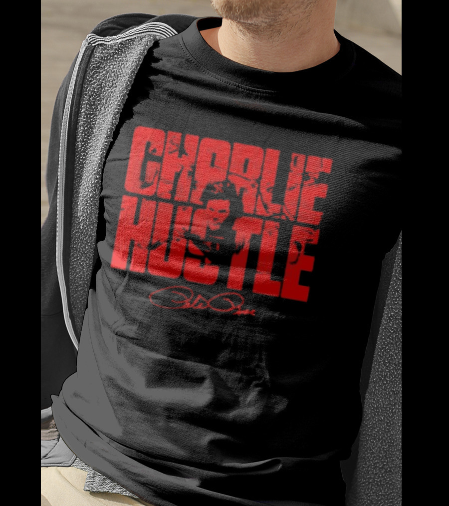 Charlie Hustle Cincinnati Reds Pete Rose Signature T-Shirt