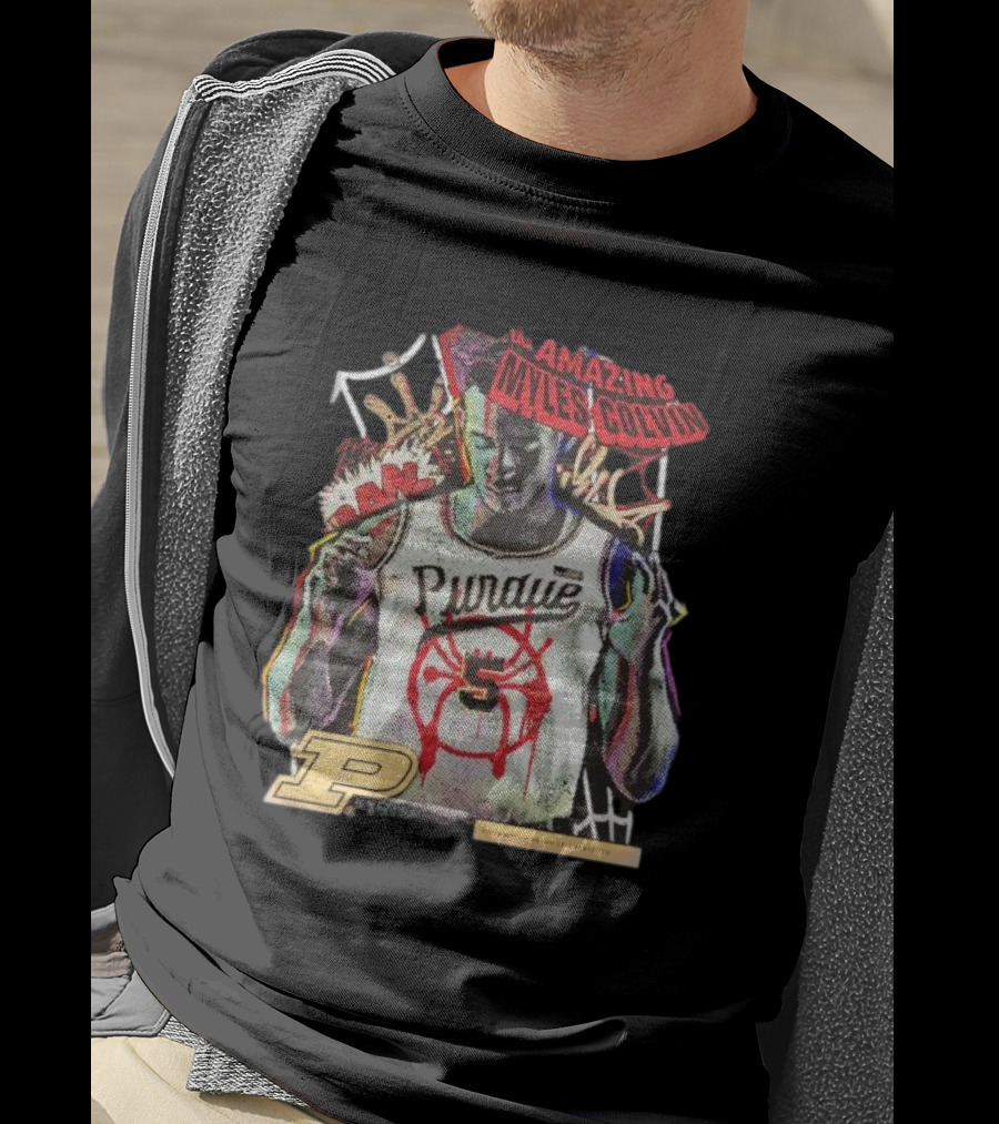 The Amazing Myles Colvin Purdue Boilermakers Spider-Man Mashup T-Shirt
