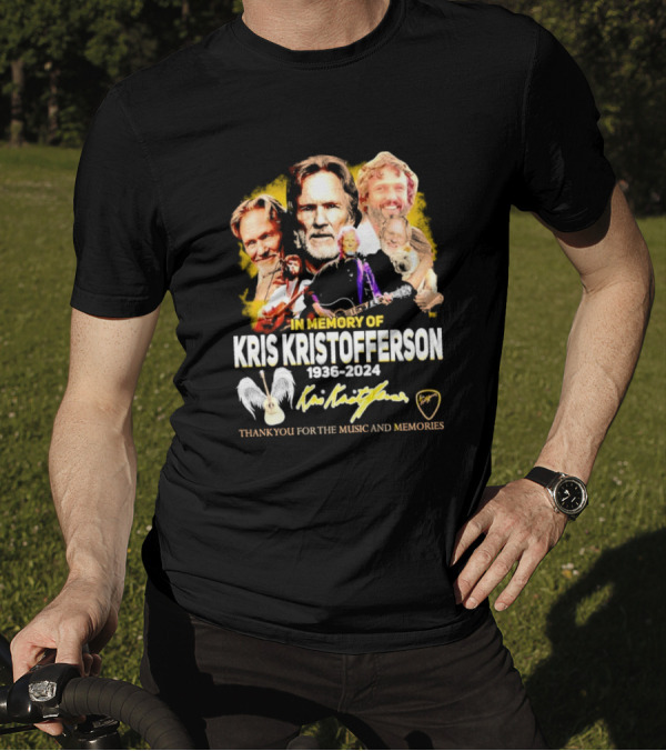 In Memory Of Kris Kristofferson 1936-2024 Thank You For The Music And Memories T-Shirt