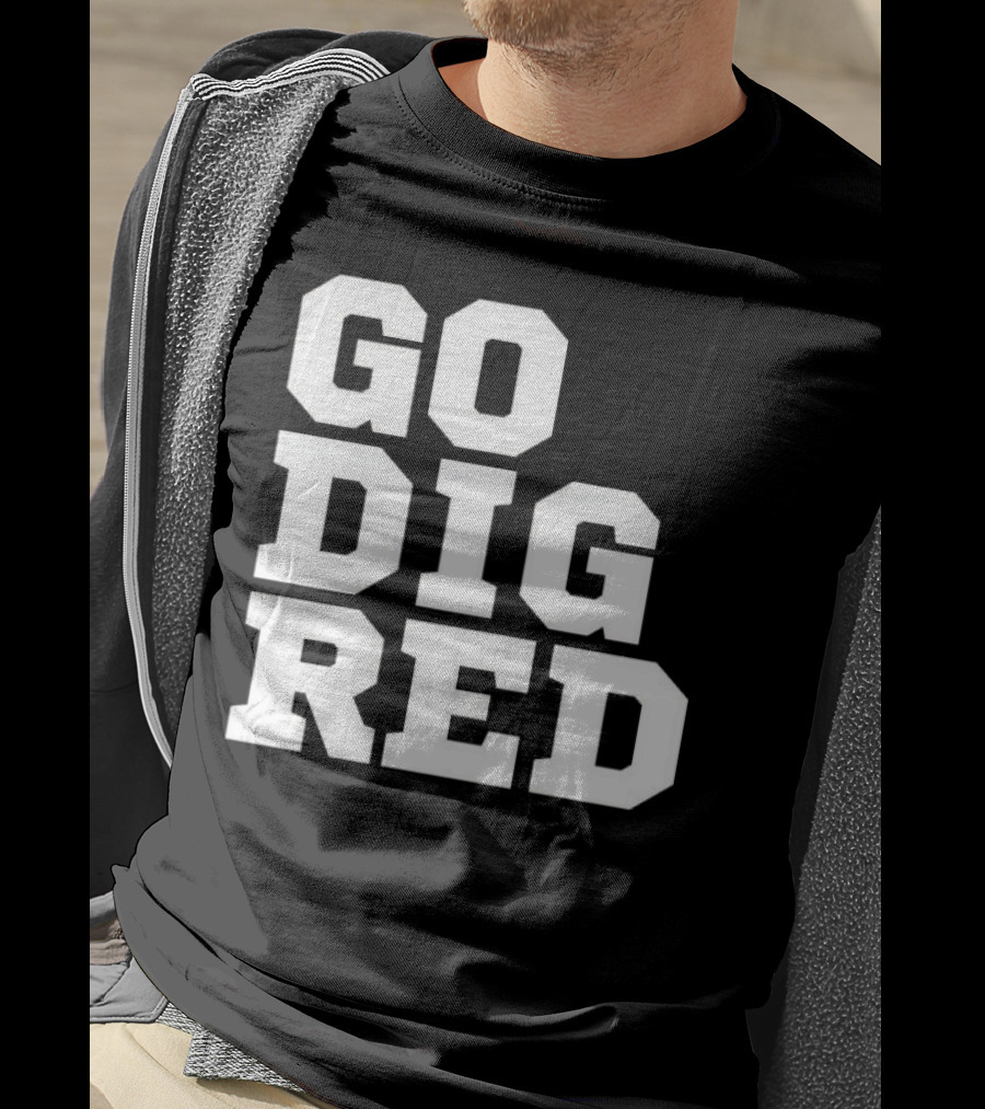 Go Dig Red Volleyball Nebraska Huskers Fan Spirit T-Shirt