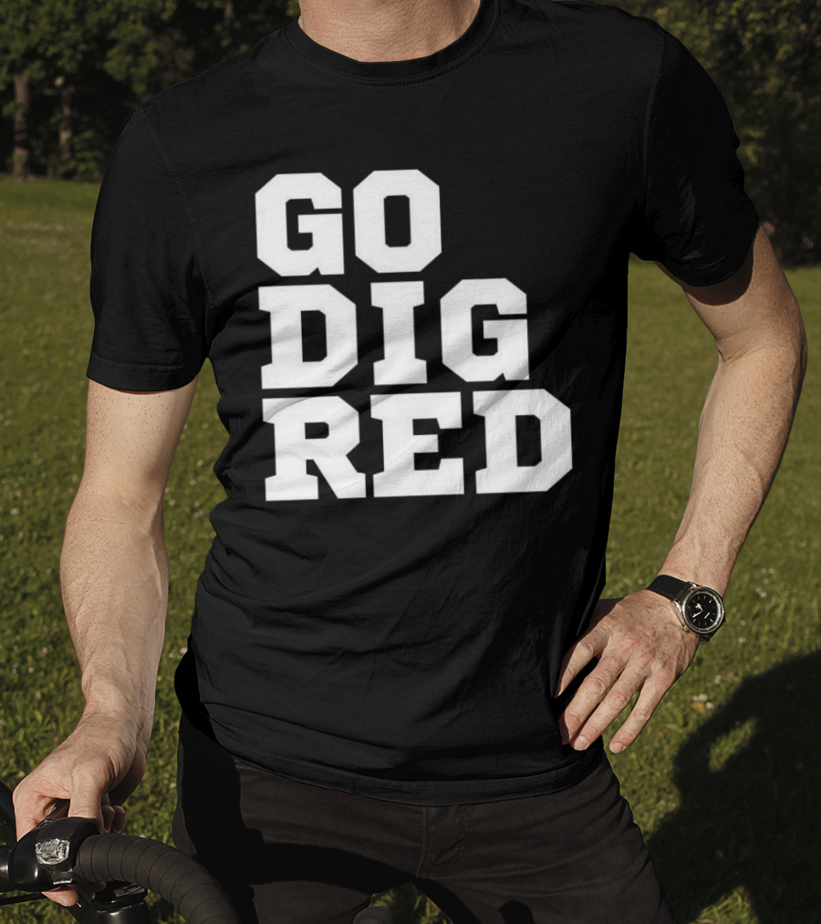 Go Dig Red Volleyball Nebraska Huskers Fan Spirit T-Shirt
