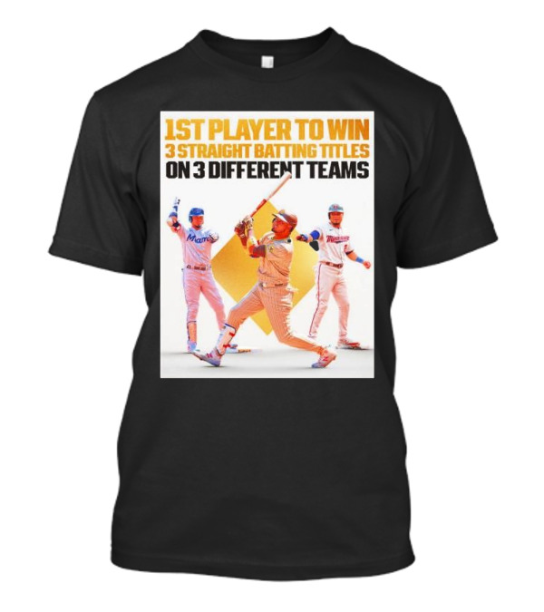 1st Player To Win 3 Straight Batting Titles On 3 Different Teams T-Shirt