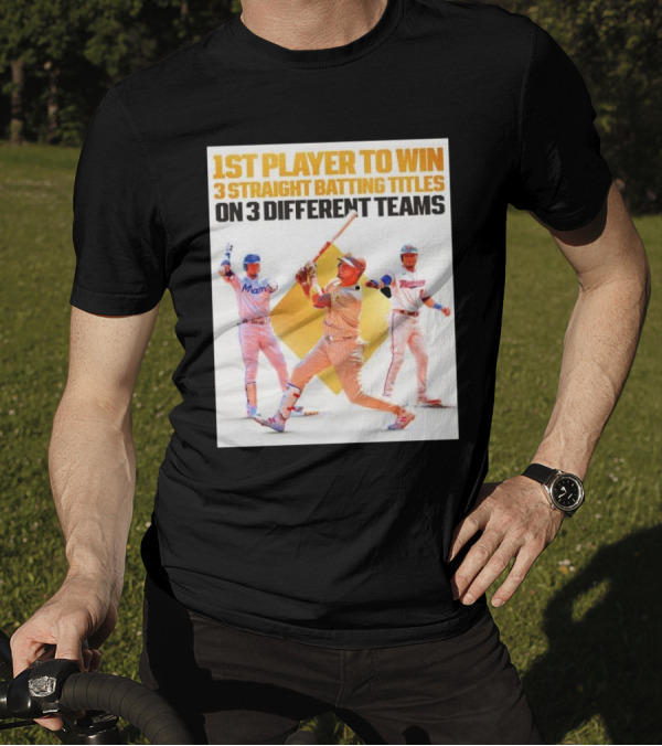 1st Player To Win 3 Straight Batting Titles On 3 Different Teams T-Shirt