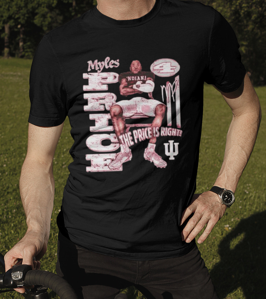 Myles Price Indiana Hoosiers The Price Is Right Football Number 4 T-Shirt