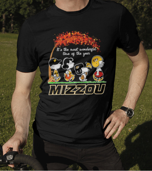 Mizzou Peanuts Fall It's The Most Wonderful Time Of The Year T-Shirt