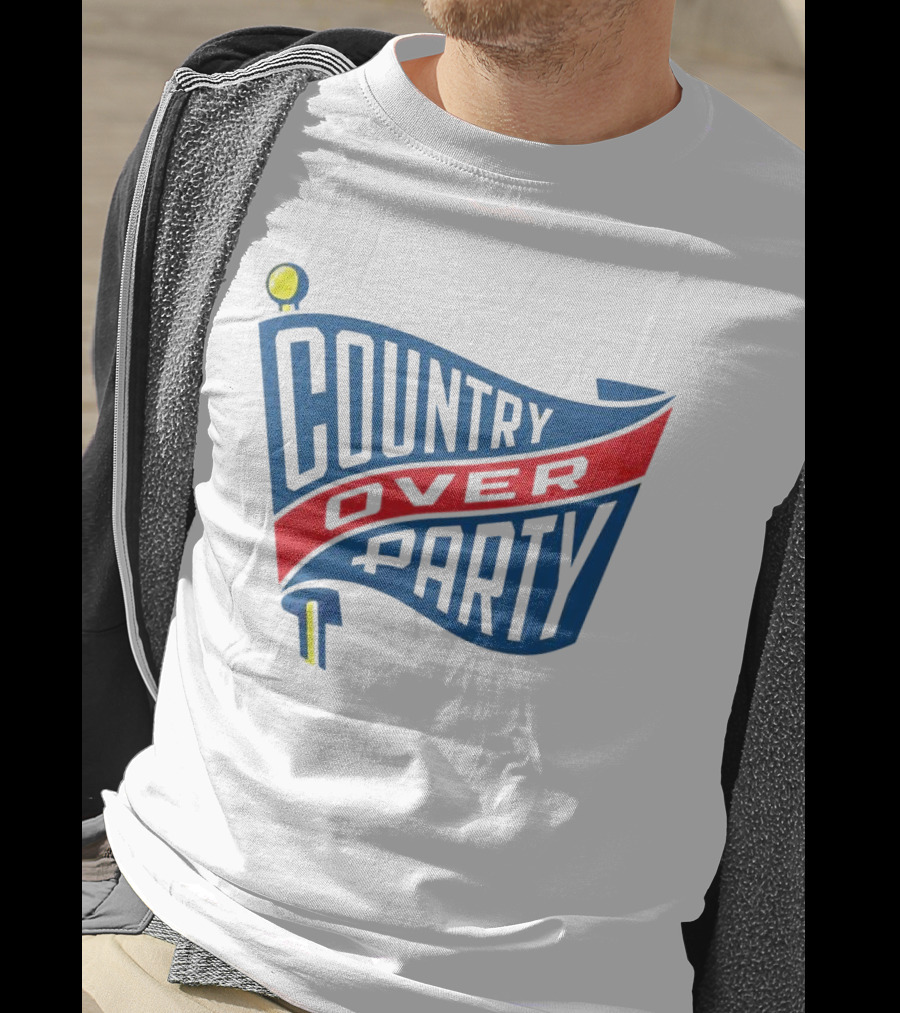 COUNTRY OVER PARTY Flag T-Shirt