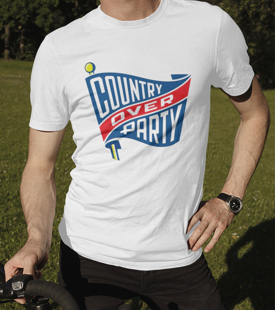 COUNTRY OVER PARTY Flag T-Shirt