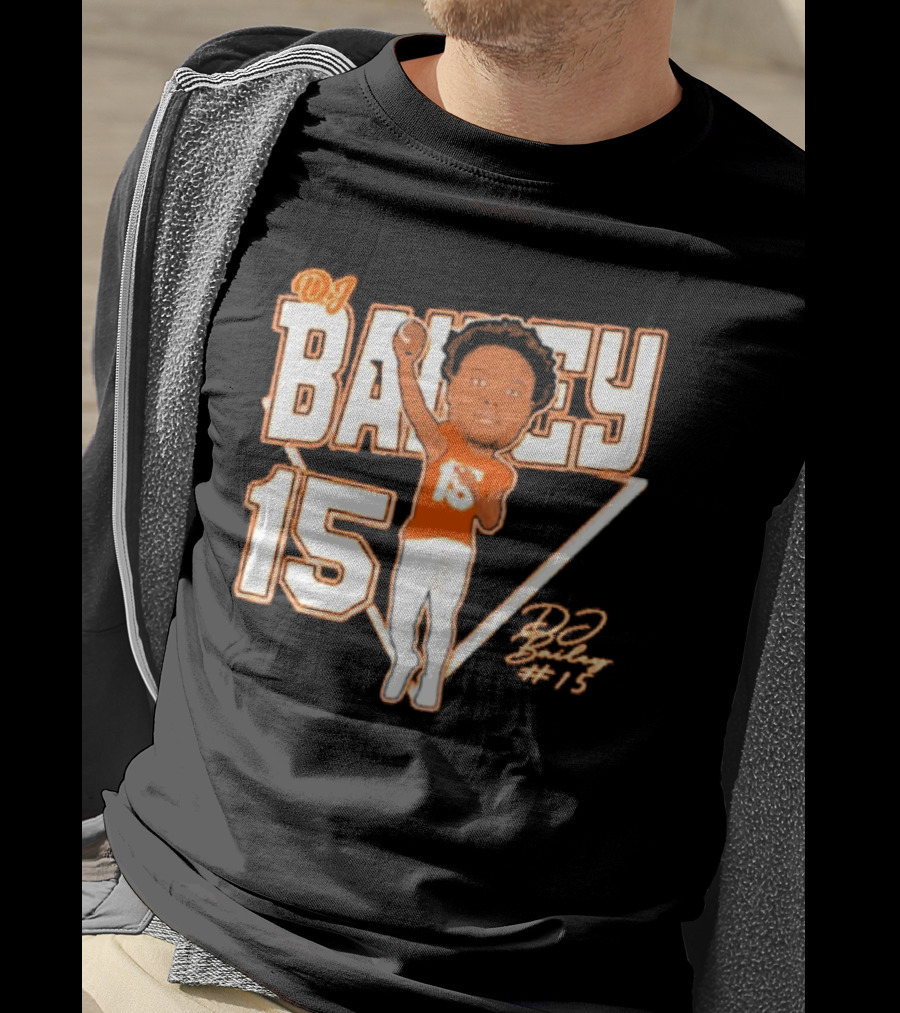 DJ Bailey 15 Sam Houston Bearkats Signature Cartoon T-Shirt