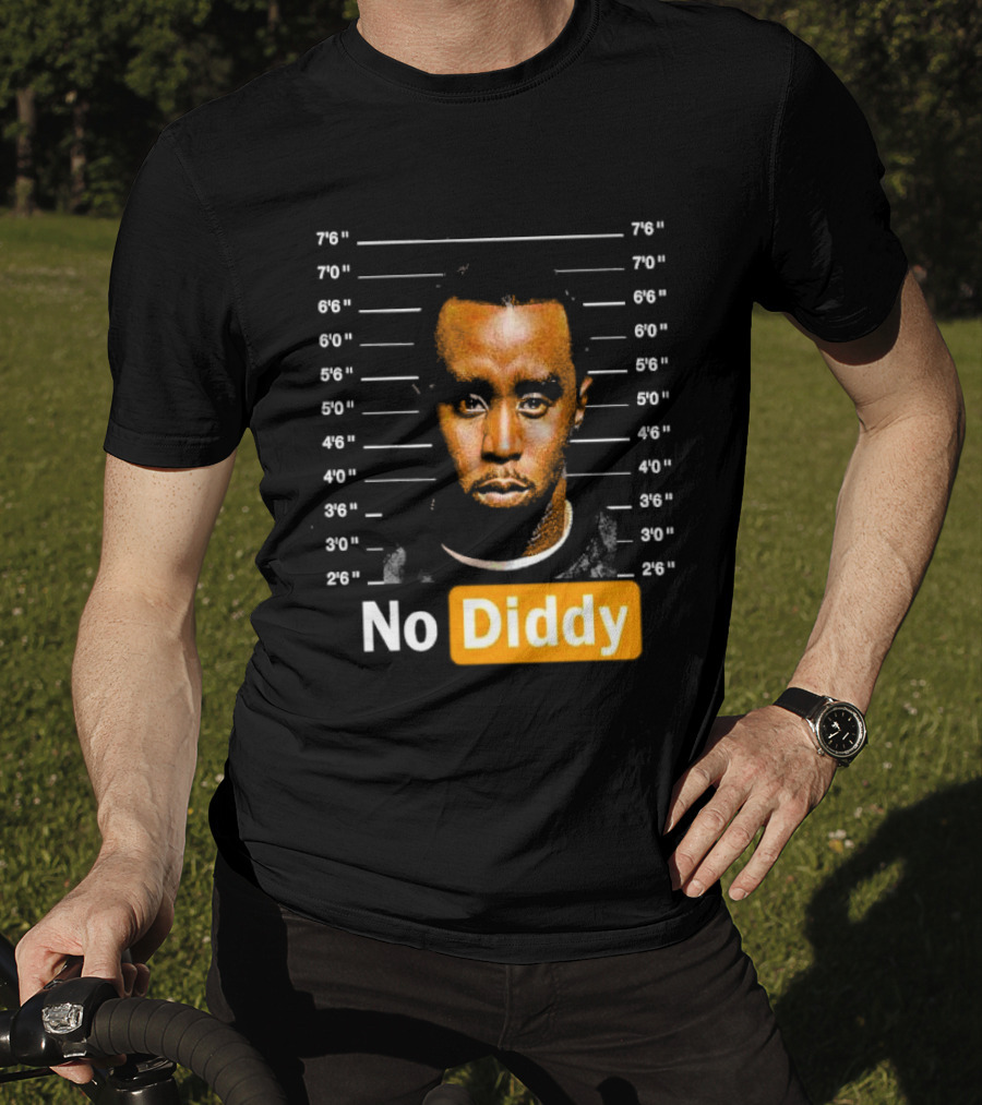 No Diddy Sean P Diddy Combs Mugshot Height Lines T-Shirt