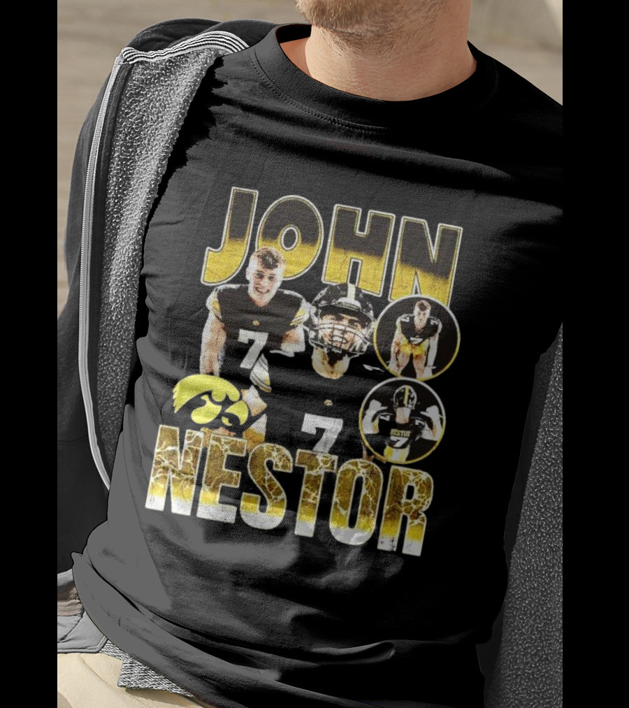 John Nestor Number 7 Iowa Hawkeyes T-Shirt