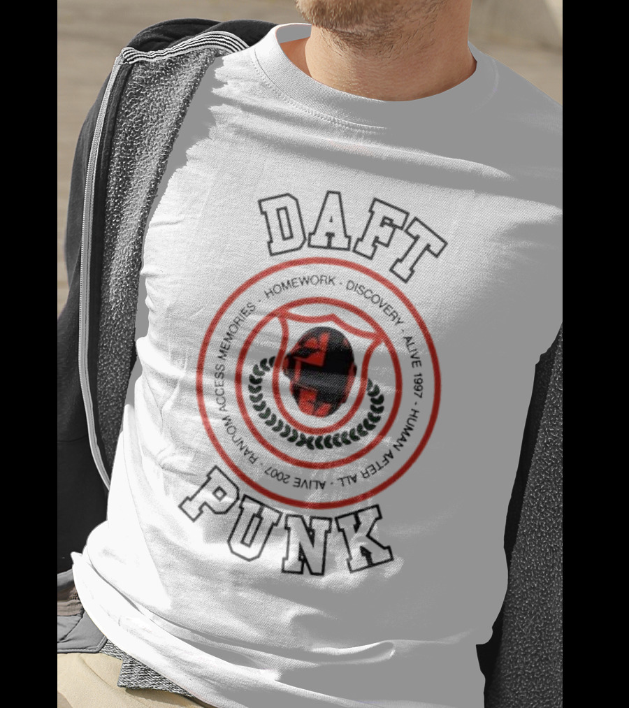 Daft Punk Homework Discovery Alive 1997 Human After All Alive 2007 Random Access Memories T-Shirt