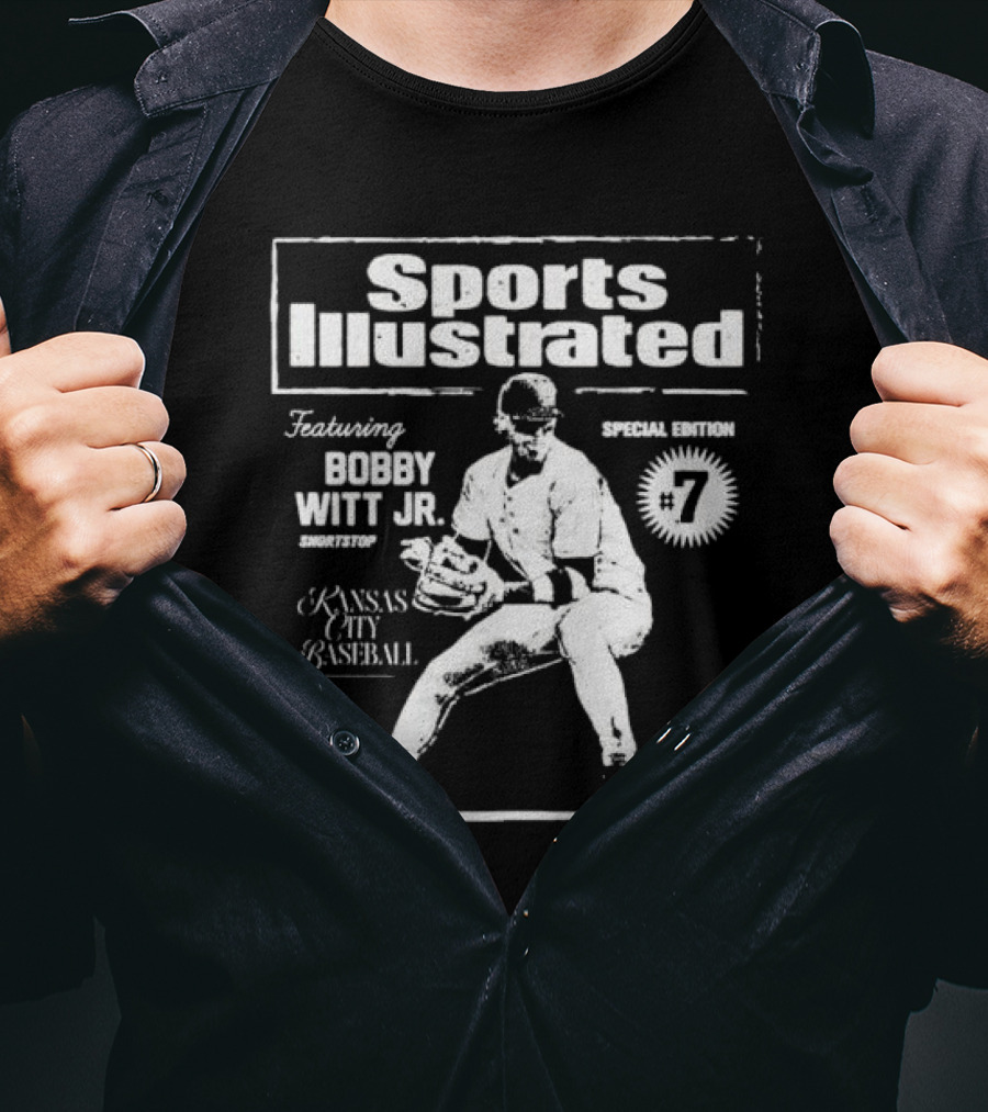 Sports Illustrated Featuring Bobby Witt Jr. Kansas City Baseball Special Edition Shortstop #7 T-Shirt