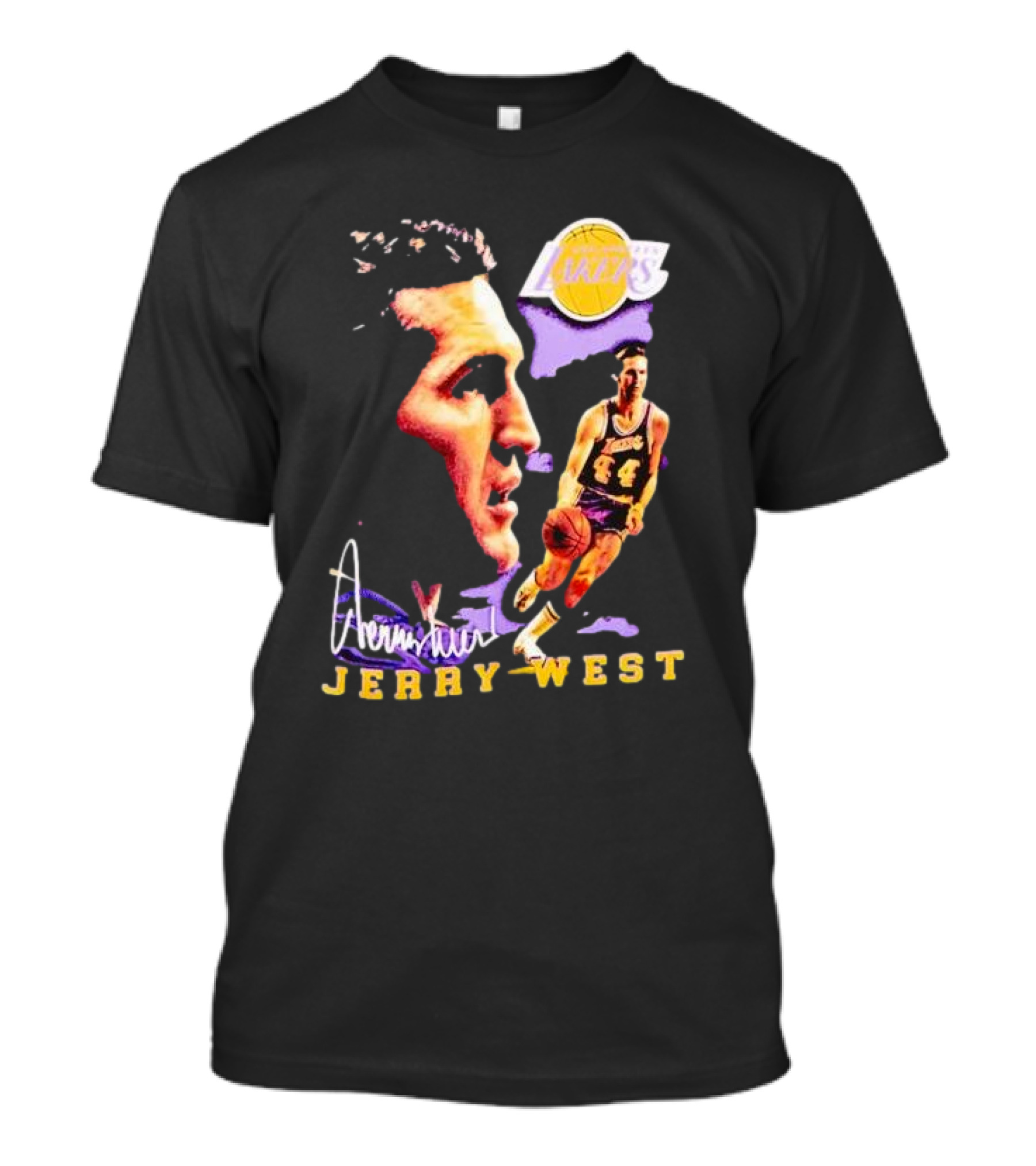 Los Angeles Lakers Vintage Jerry West Forever Signature Lakers T-Shirt