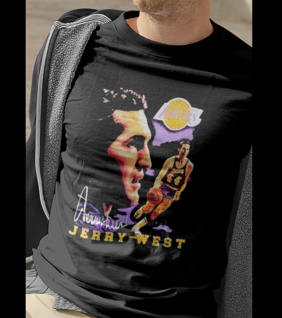Los Angeles Lakers Vintage Jerry West Forever Signature Lakers T-Shirt