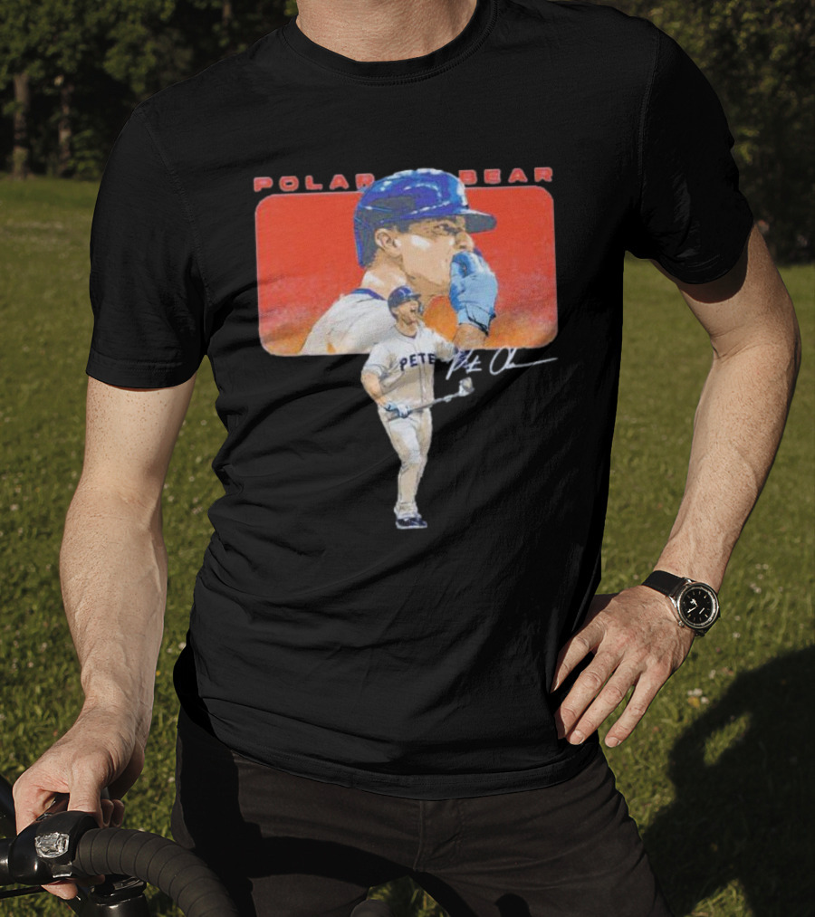 Polar Bear Pete Alonso Chef Kiss New York Mets Signature T-Shirt