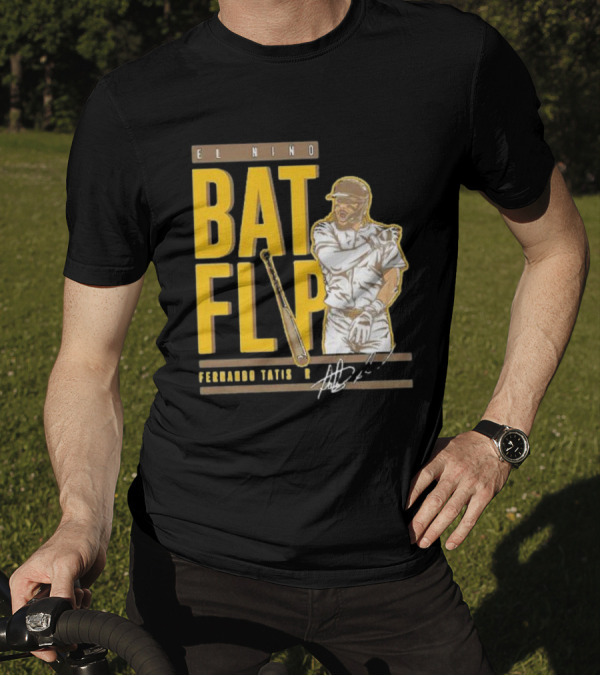 El Nino Bat Flip Fernando Tatis Jr. Signature San Diego Padres T-Shirt