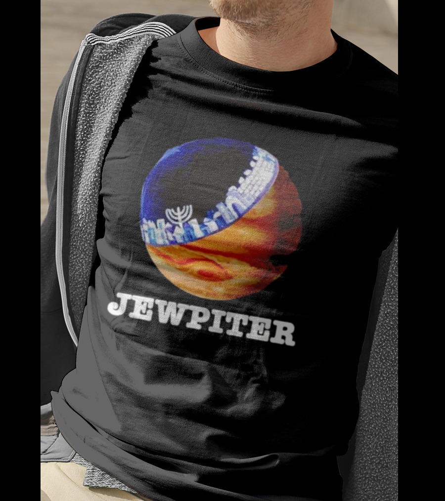 Jewpiter Menorah City Planet Jupiter T-Shirt