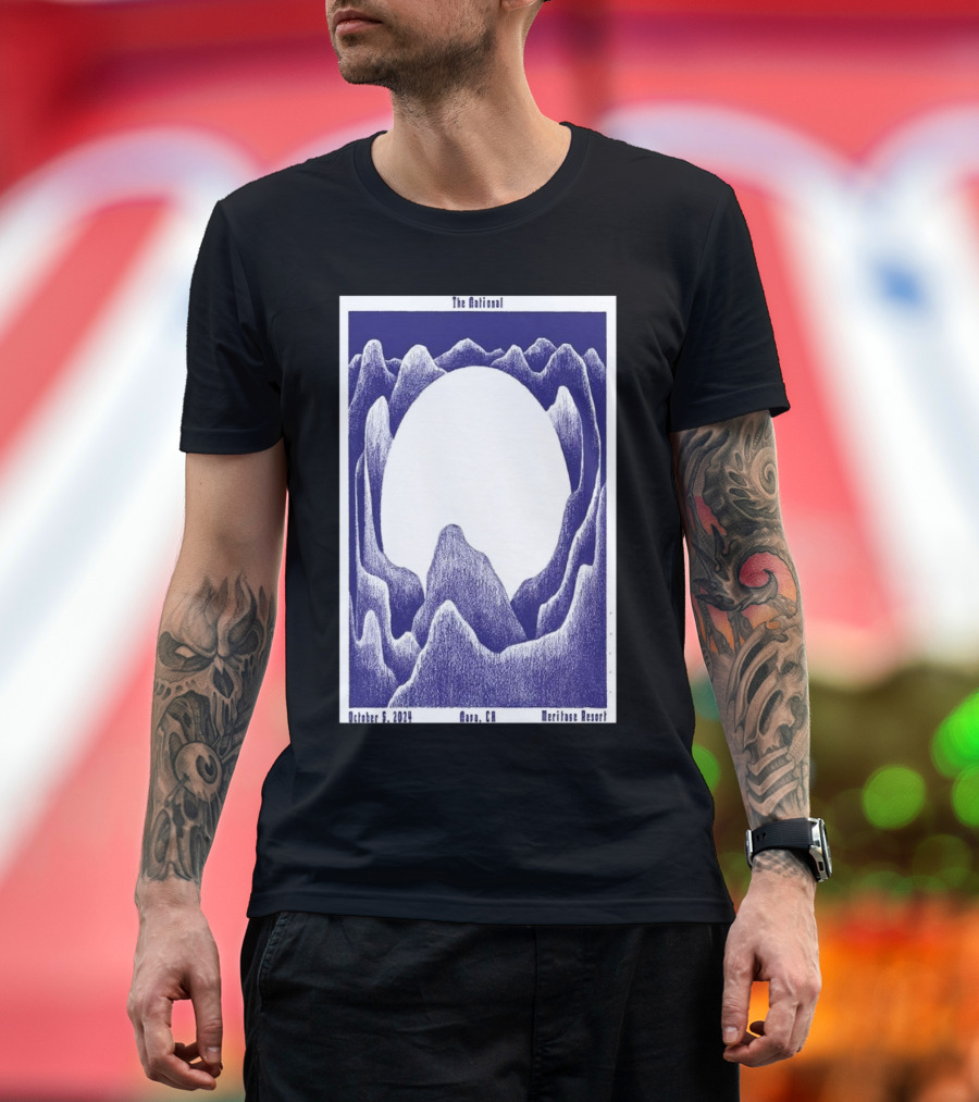The National October 5 2024 Meritage Resort Napa CA Tour Blue Mountain T-Shirt