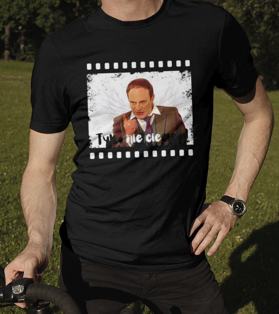 Tylko Nie Cieciem Stanisław Anioł Filmstrip Winged T-Shirt